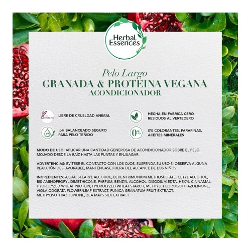 Comprar Acondicionador Herbal Essences Pelo Largo Granada & Proteína Vegana  400 ml
