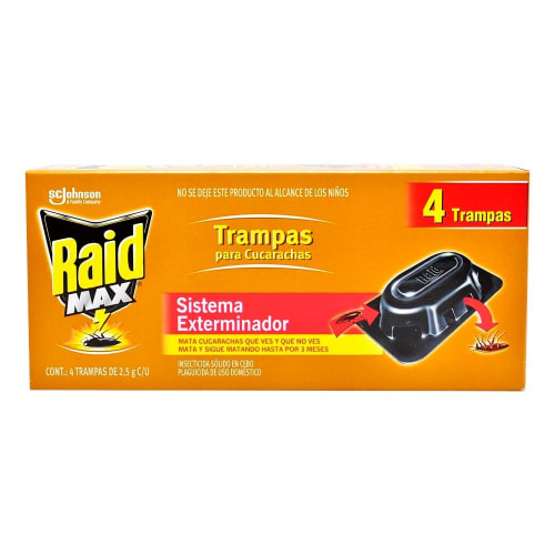 Insecticida Trampas Para Cucarachas, 4 Piezas RAID 4 und