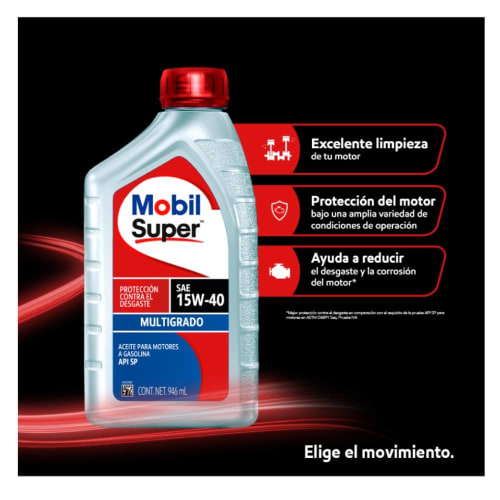 Aceite de Motor Mobil Multigrado 15W-40 AC 946 ml