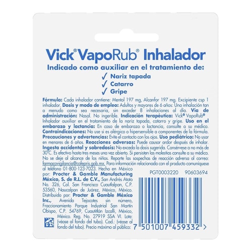 Farmacias del Ahorro, Vick VapoRub Inhalador nasal 1 pieza