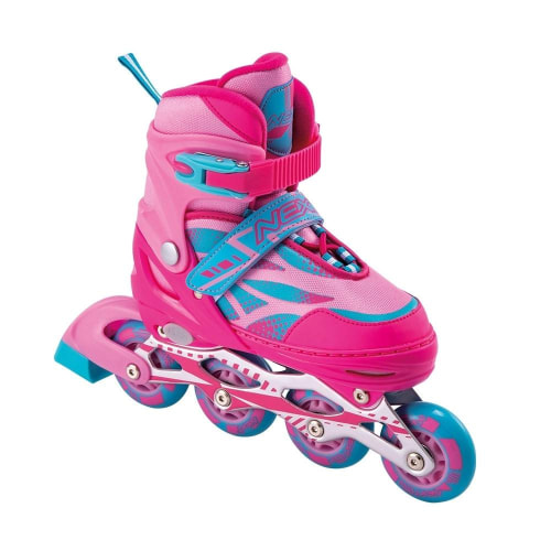 Juego De Patines Para Niñas Ruedas En Linea Rosado Inline Roller Skates  Pink