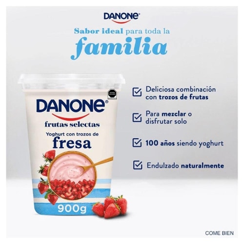 Yoghurt Danone Sabor Fresa 900g