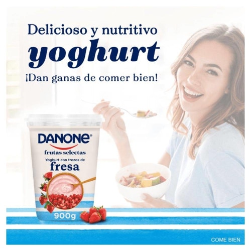 Yoghurt Danone Frutas Selectas con Fresa y Moras 900g