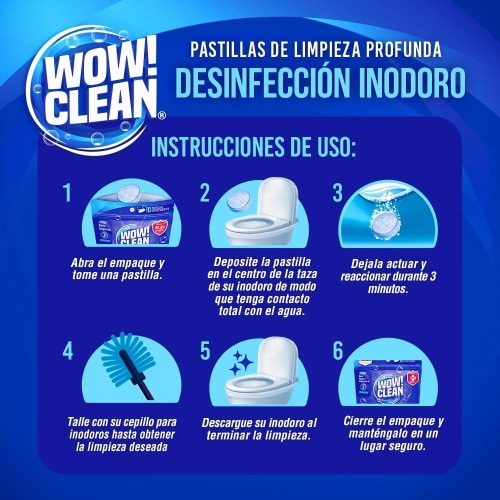 Pastillas de limpieza profunda para desinfección de inodoro – Wow! Clean