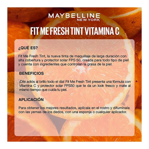 Comprar Base De Maquillaje Maybelline Ny Fit Me Fresh Tint Spf50 05 - 30ml