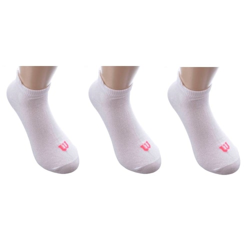 Tripack Calcetines Wilson Cortos Mujer Blanco/Rosado – AsesoraTennis