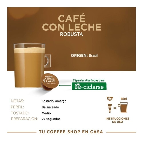 Café con Leche 16 Cápsulas