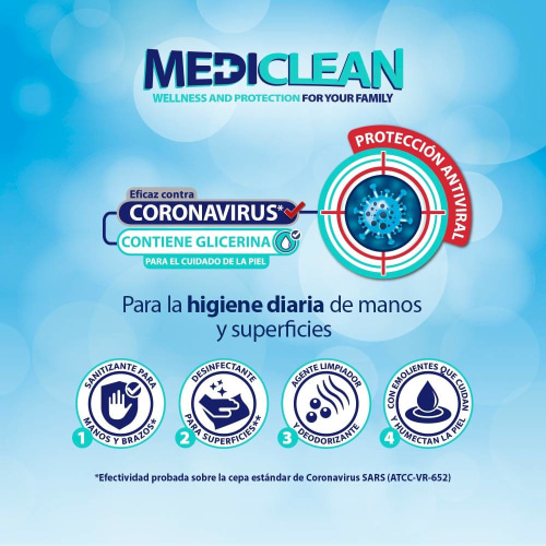 MediClean Toallitas Desinfectantes Tamaño Bolsillo - Caja con 50 paque –