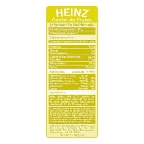 Papilla para Bebé Heinz Coctel de Frutas Pouch 113g