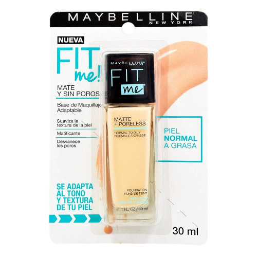 Base de maquillaje Maybelline Fit Me! matte + poreless 110 porcelain 30 ml