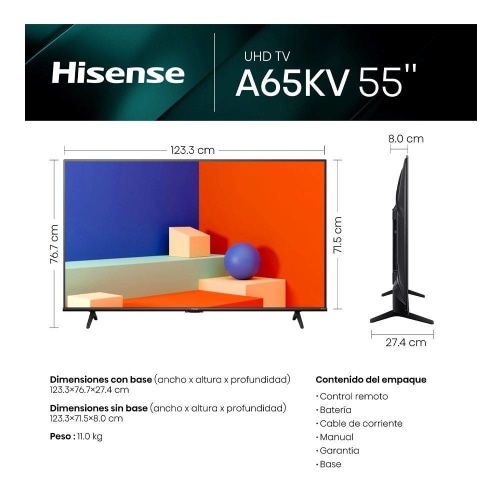 Televisores Hisense de 55 pulgadas