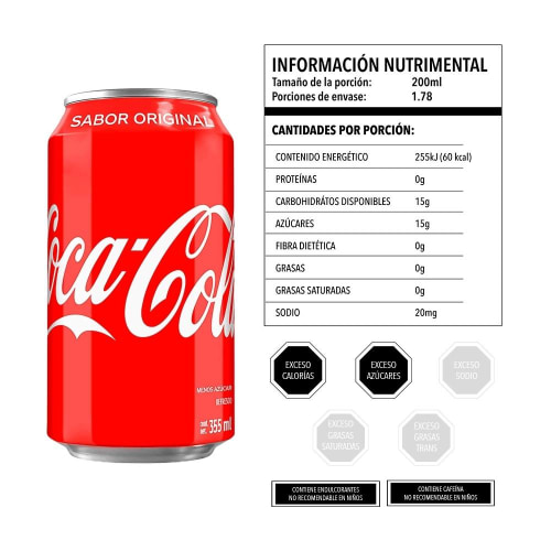 Refresco Coca Cola sabor original lata 355 ml