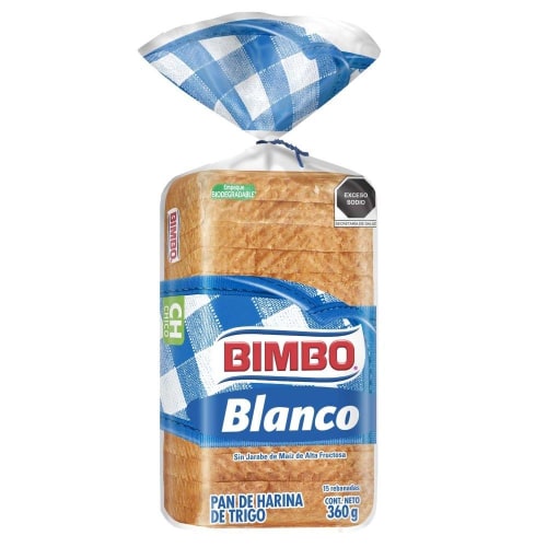 Pan blanco Bimbo chico 360 g  Bodega Aurrera Despensa a tu Casa