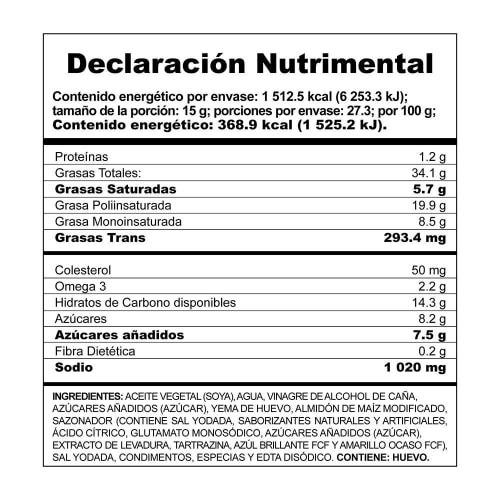 Aderezo de Mayonesa McCormick sabor Guacamole 410 g