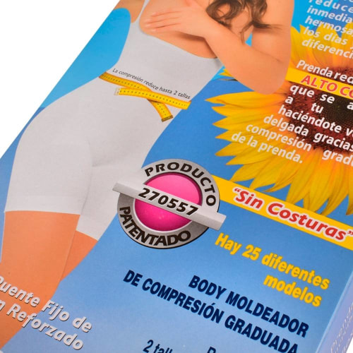 Faja Body Siluette Body Boxer Talla CH Negro para Mujer