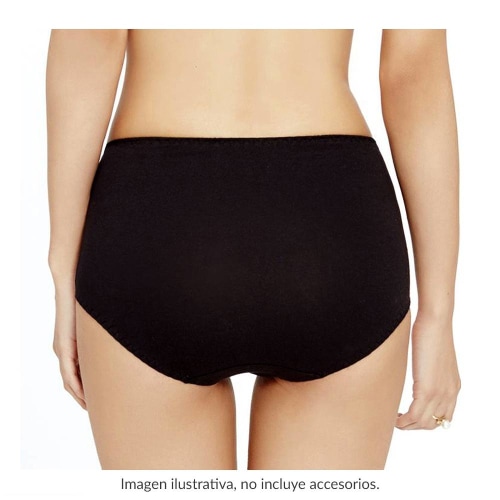 Pantaleta Ilusión para Mujer, Control Algodón Negro Talla G