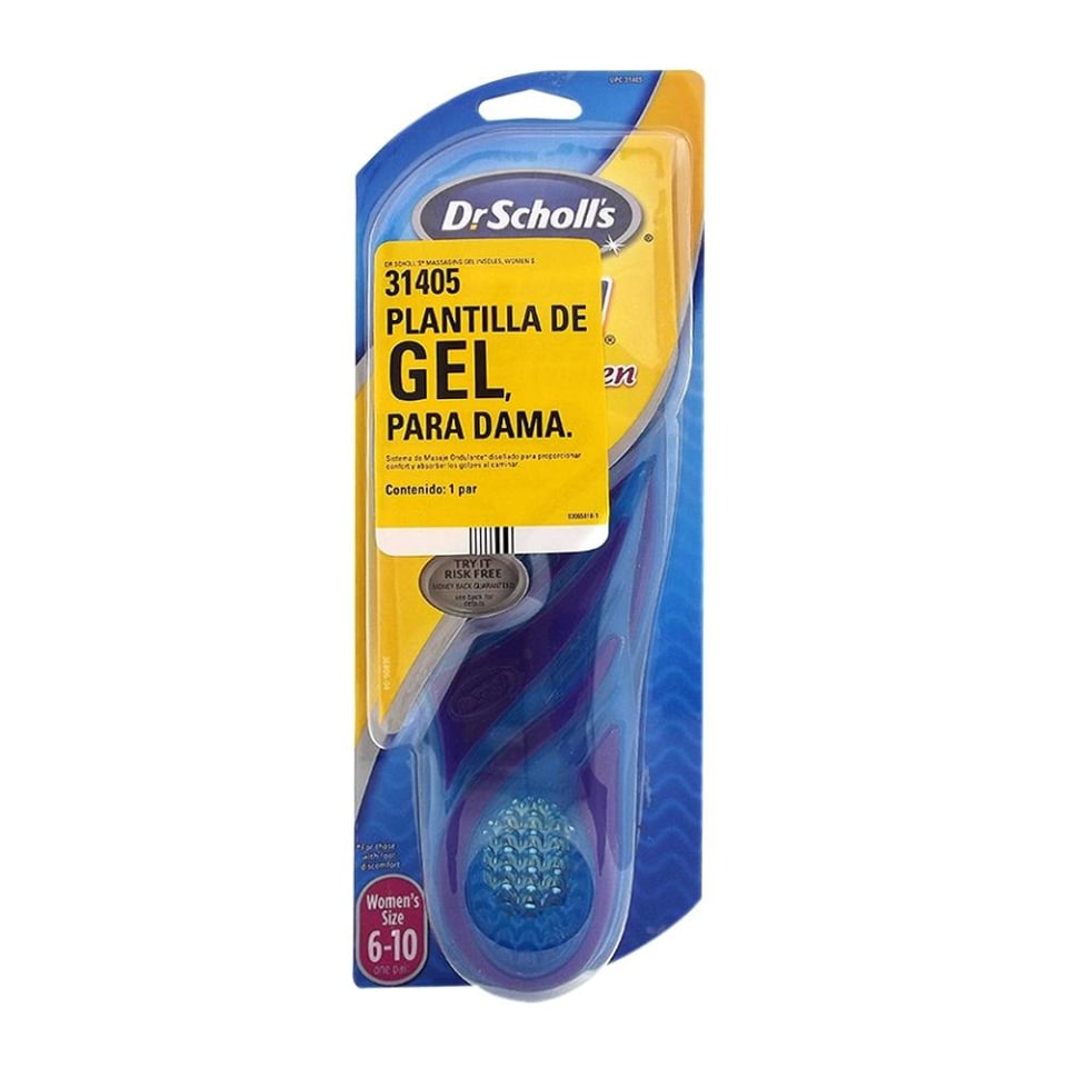 Plantilla De Gel Dr Scholls Para Dama 1 Par Unitalla Walmart 0605