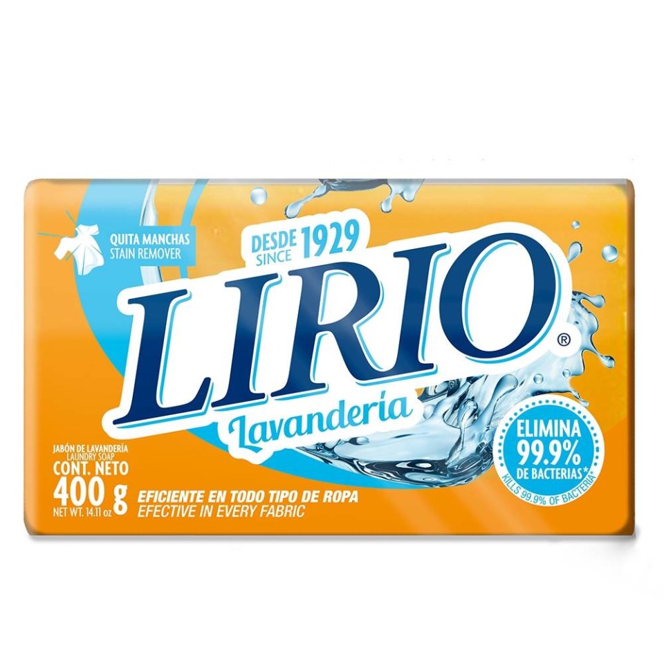 Jabón De Lavandería Lirio En Barra Multiusos 400 G Walmart 5378