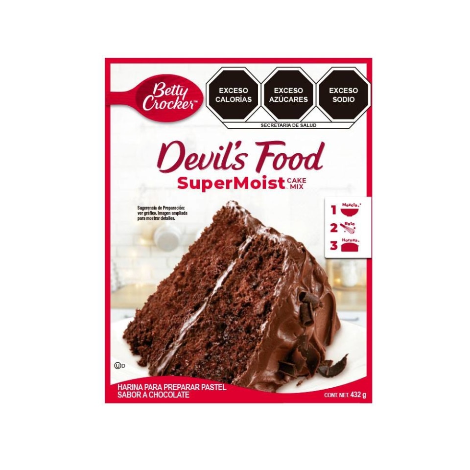 Haria Para Preparar Pastel Betty Crocker Super Moist Cake Mix Devils Food Chocolate 432 G Walmart