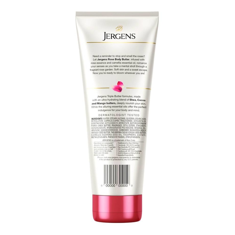 Crema corporal Jergens esencia de rosas y aceite de camelia 207 ml | Walmart