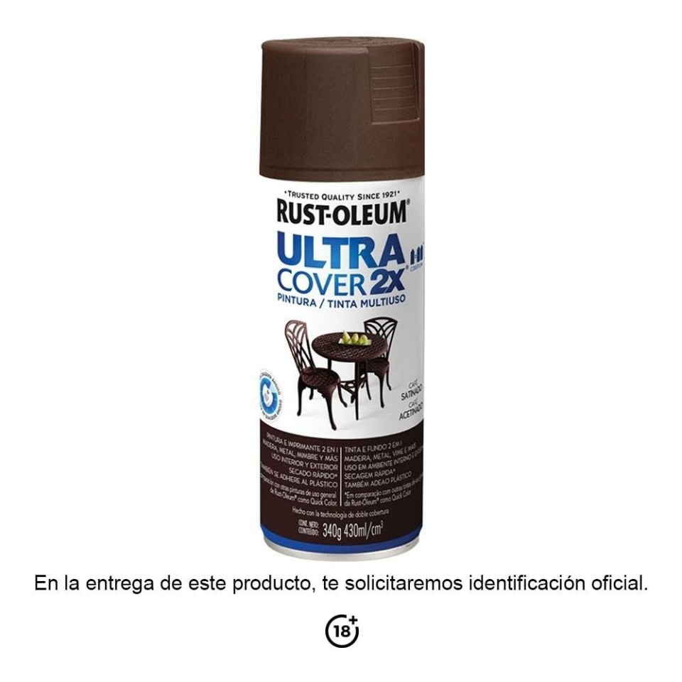 Pintura en Aerosol Rust-Oleum Ultra Cover 2X Esmalte Satinado | Walmart