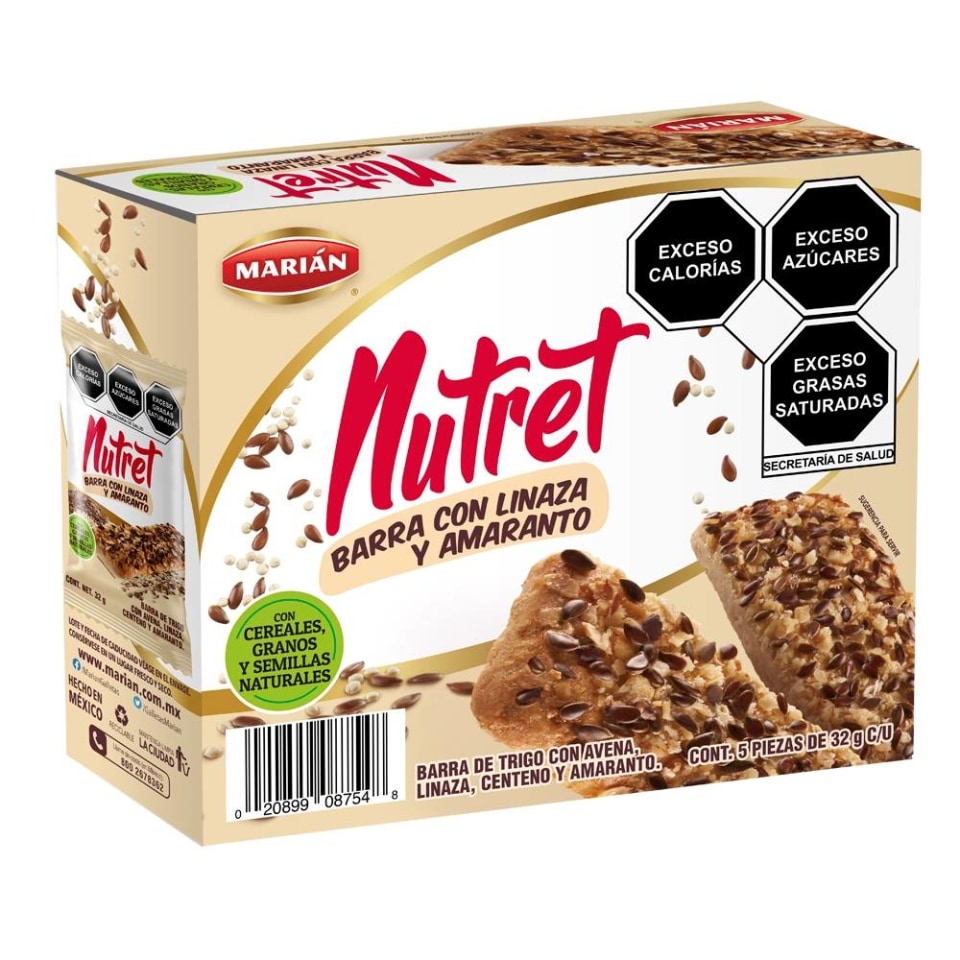 Barra Marián Nutret De Trigo Con Avena Linaza Centeno Y Amaranto 5 Pzas Walmart 2418