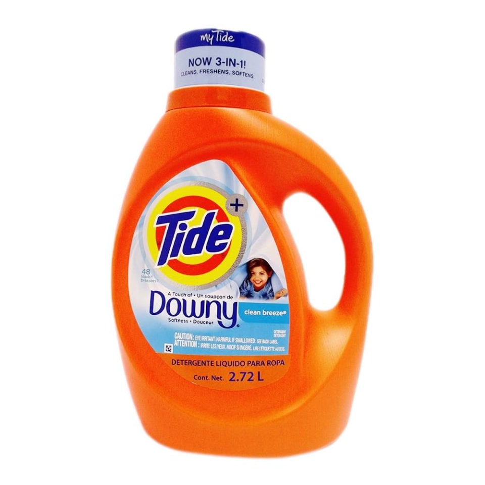 Detergente líquido Tide Downy para ropa clean breeze  l | Walmart