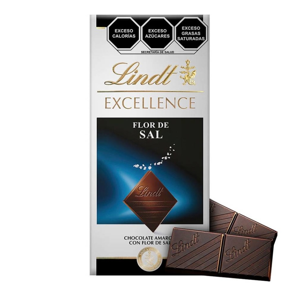 Chocolate amargo Lindt Excellence con flor de sal 100 g | Walmart