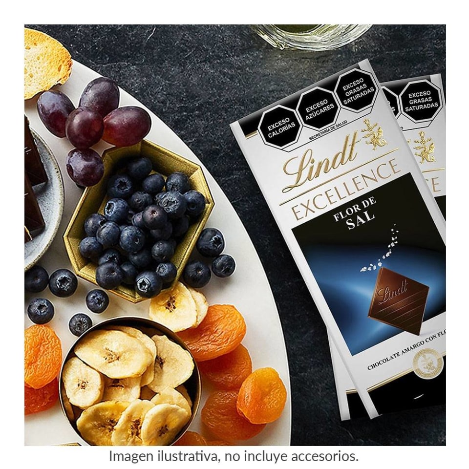 Chocolate amargo Lindt Excellence con flor de sal 100 g | Walmart