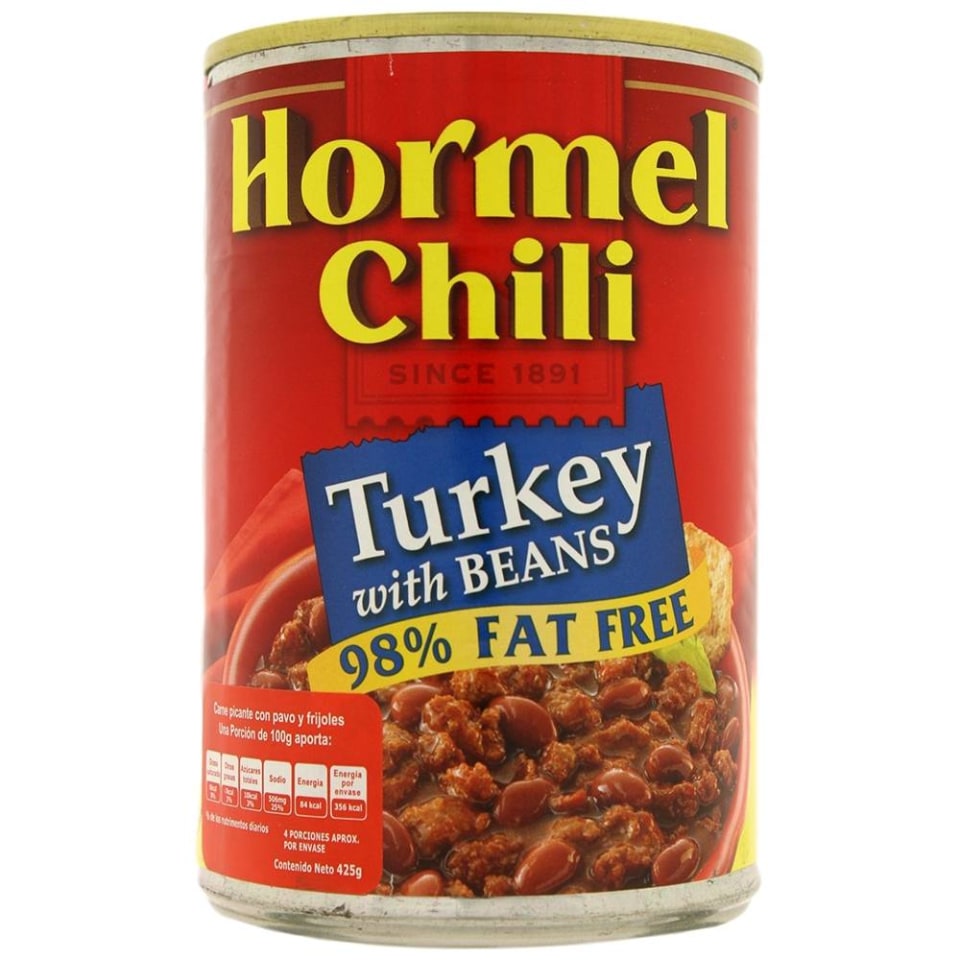 Carne picante Hormel Chili con pavo y frijoles  425 g