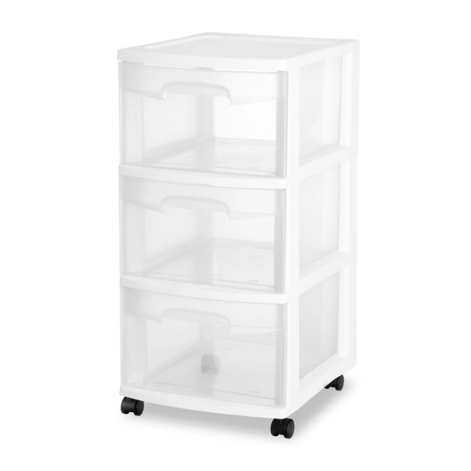 Cajonera Sterilite 3 Niveles Grande Blanco | Walmart