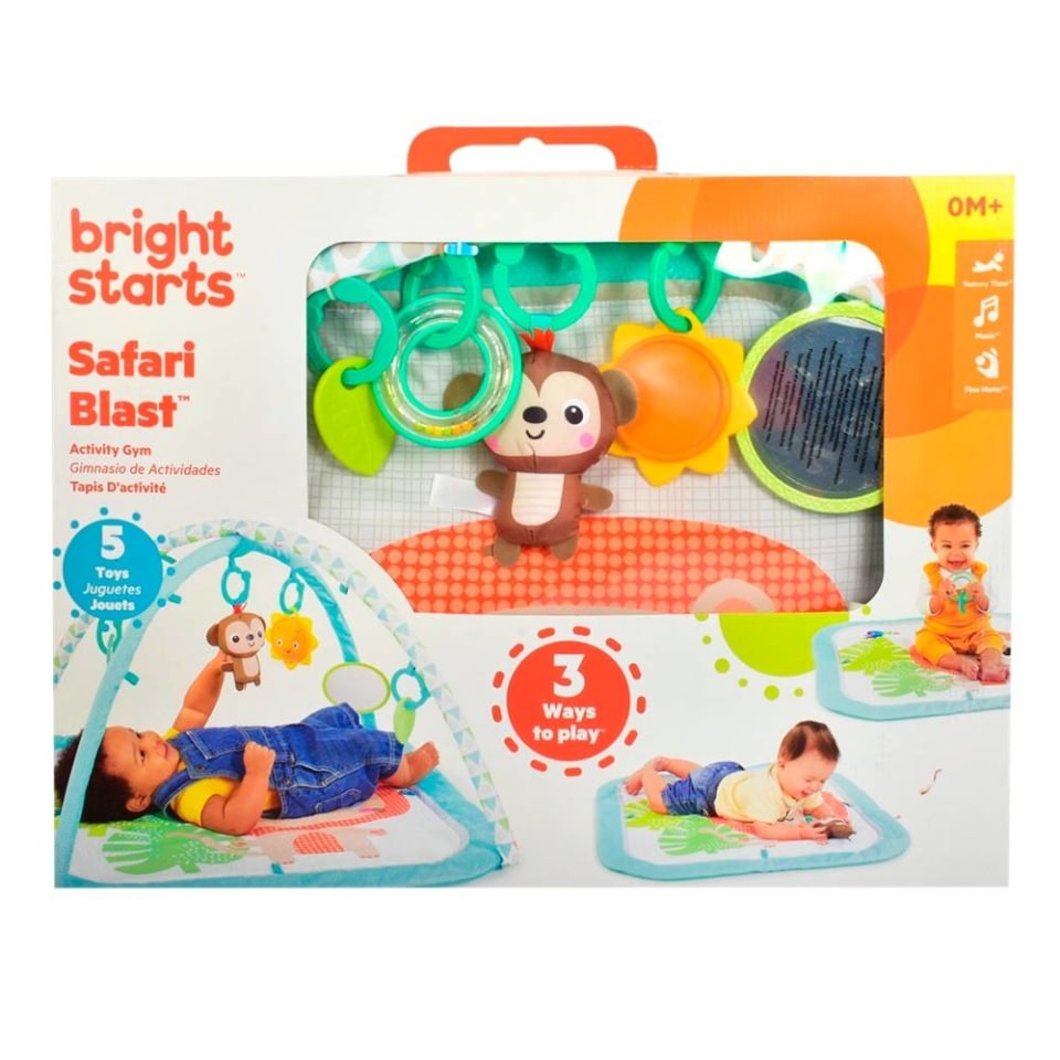 Gimnasio de Actividades Bright Starts Safari Blast Multicolor 7 Piezas