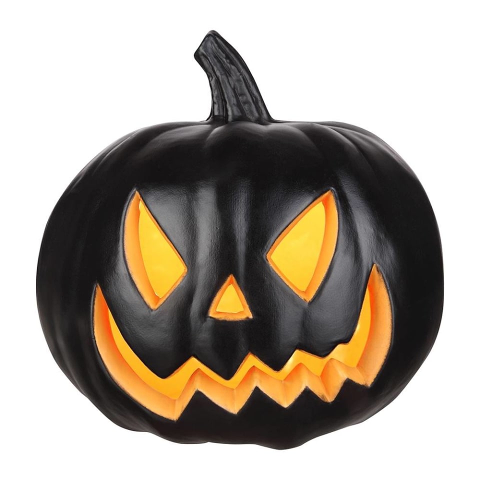Decoración Way to Celebrate Calabaza Negra con Luz Naranja | Walmart Decoración Way to Celebrate Calabaza Negra con Luz Naranja | Walmart