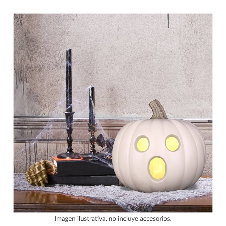 Decoración Way to Celebrate Calabaza con Luz Blanca para Halloween | Walmart Decoración Way to Celebrate Calabaza con Luz Blanca para Halloween | Walmart