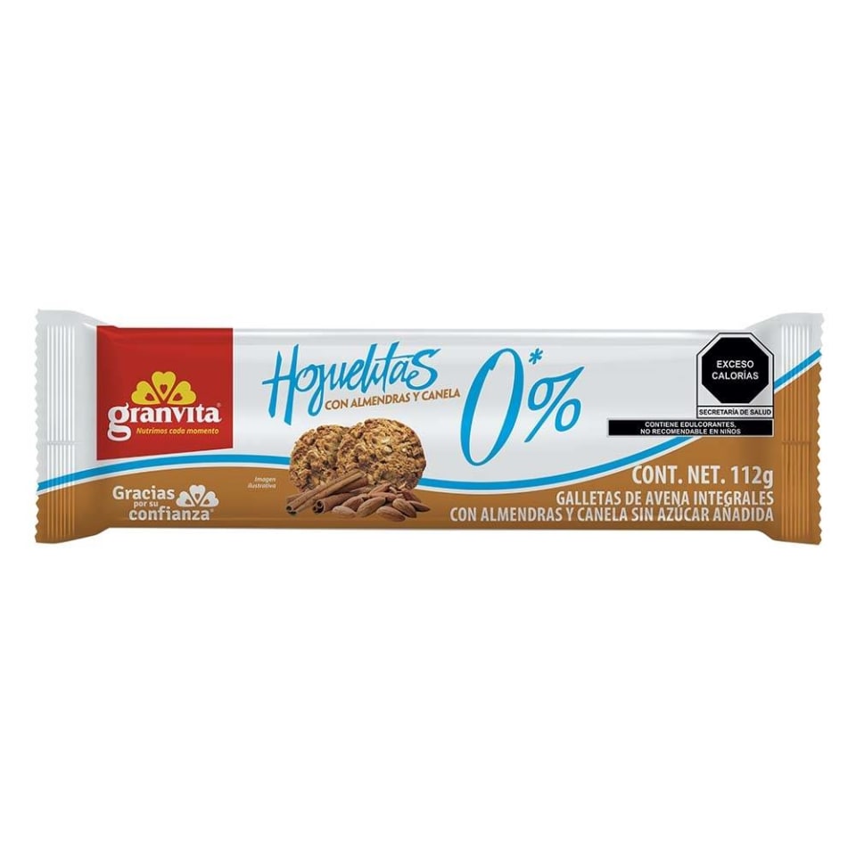 Galletas Granvita Hojuelitas De Avena Integral Con Almendras Y Canela 112 G Walmart 3289