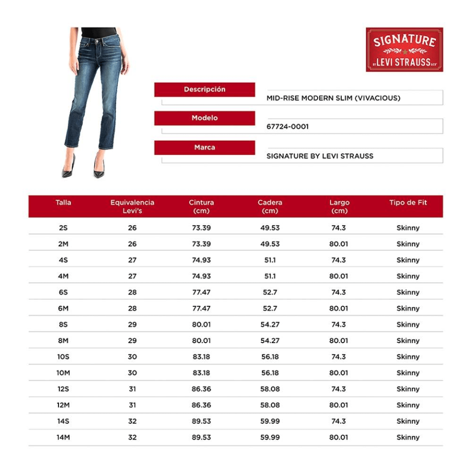 tallas levis mujer jeans