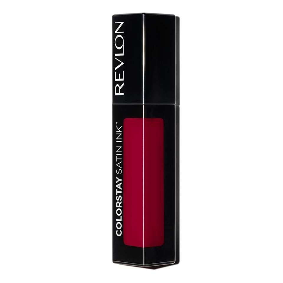 Labial líquido Revlon Colorstay satín ink on a mission rojo 5 ml