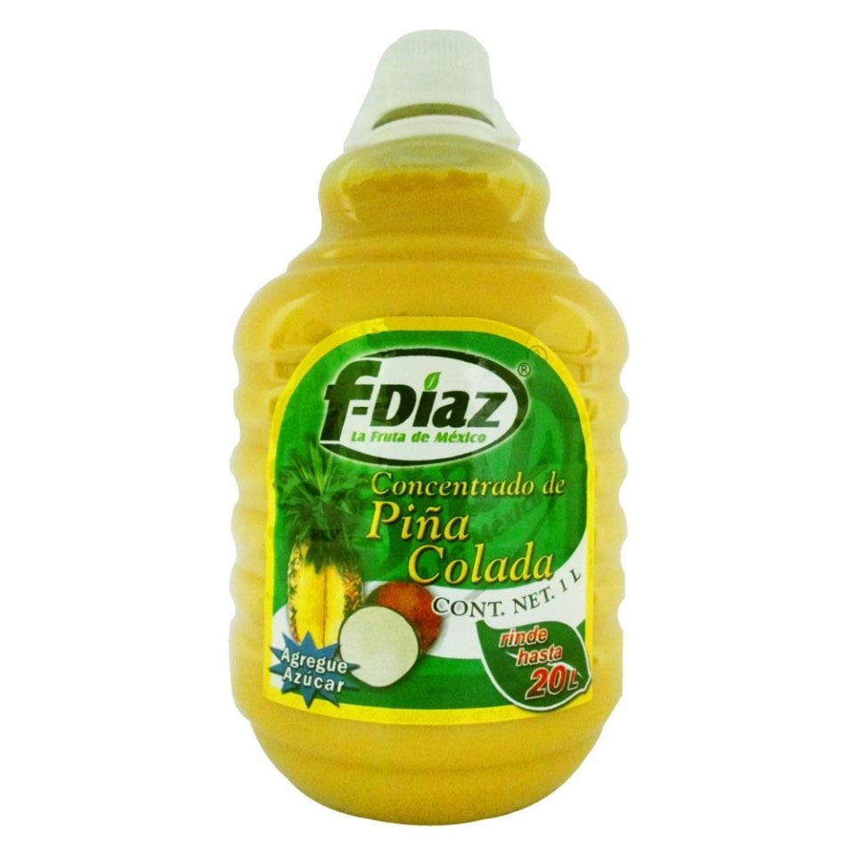 Concentrado para bebida F Díaz sabor piña colada 1 l