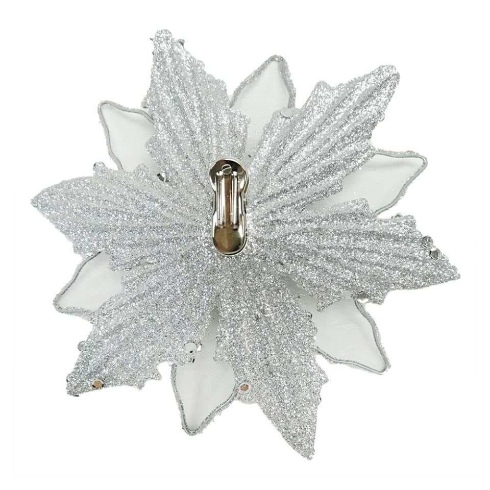 Clip Decorativo Holiday Time Nochebuena Plateado WHSC21003C | Walmart