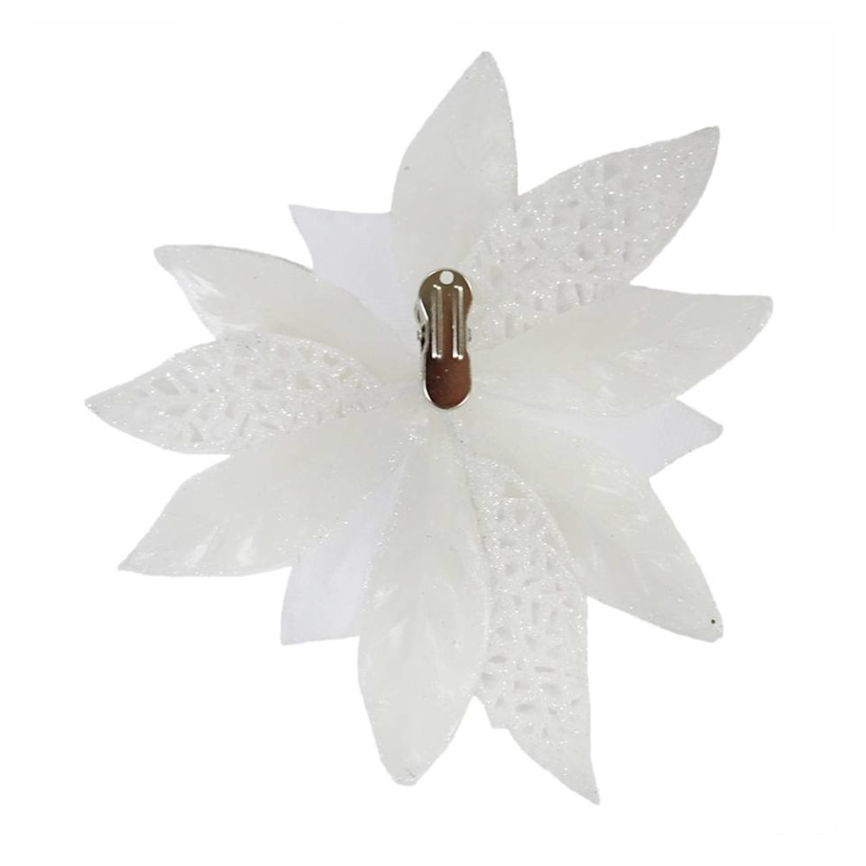 Clip Decorativo Holiday Time Nochebuena Blanca WHSC21004A | Walmart