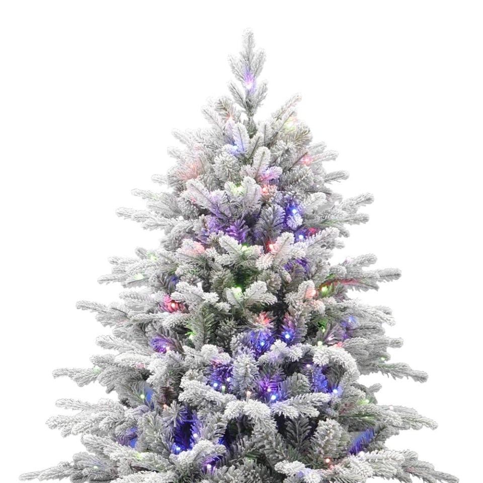 Árbol Navideño Holiday Time con Efecto Escarchado Luces LED de 10 Funciones  2.28 m | Walmart