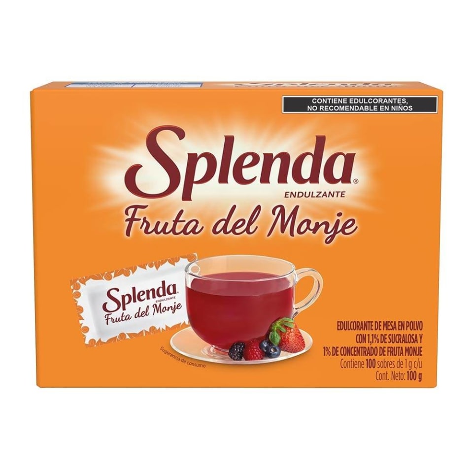 SPLENDA FRUTA DEL MONJE 100 SOBRES