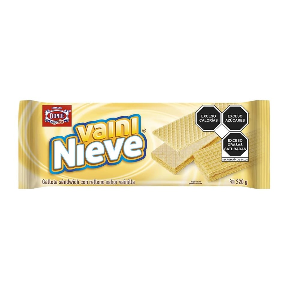 Galletas Dondé Vaininieve Sándwich Con Relleno Sabor Vainilla 220 G Walmart 9971