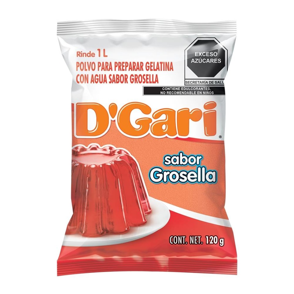 Polvo Para Preparar Gelatina D´gari De Agua Sabor Grosella 120 G Walmart 0000