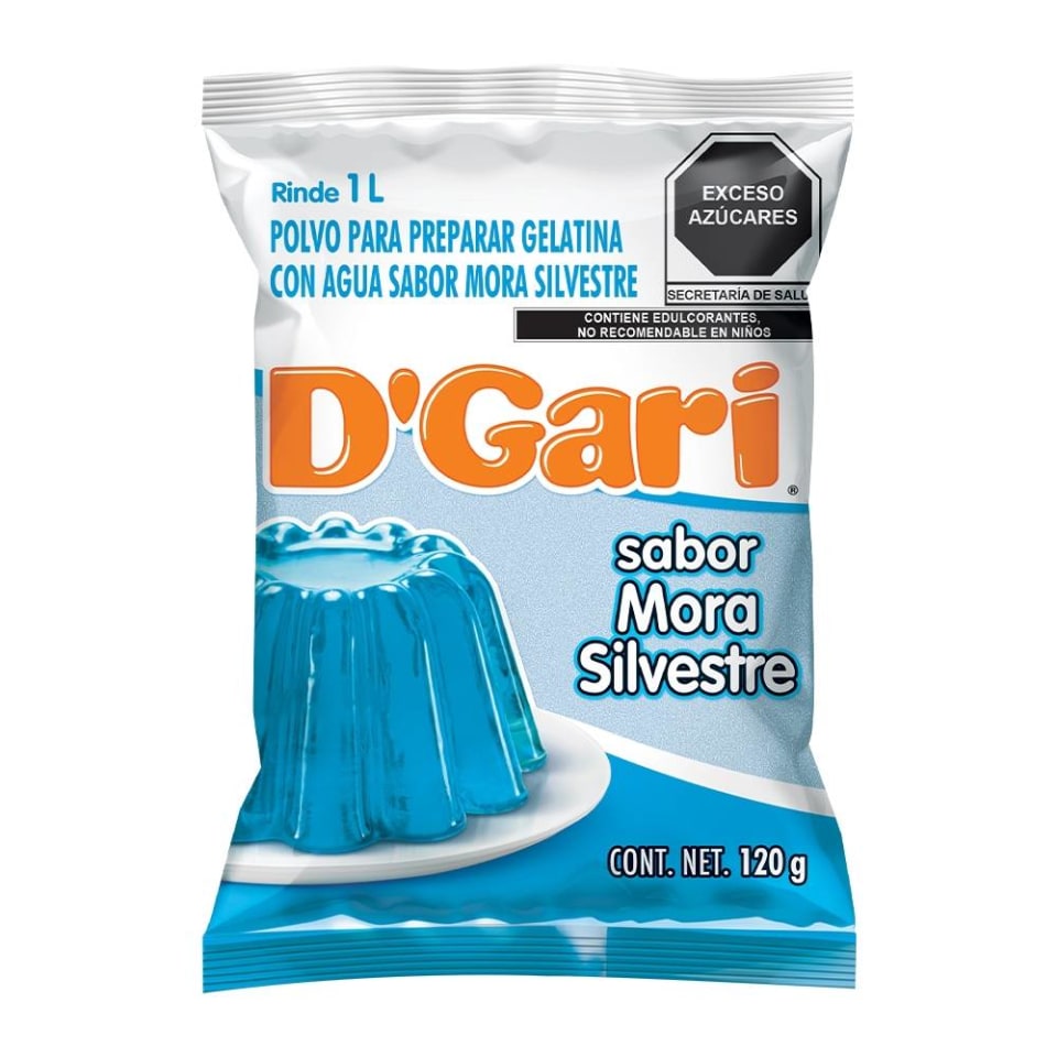 Polvo Para Preparar Gelatina D´gari De Agua Sabor Mora Silvestre 120 G Walmart 2773