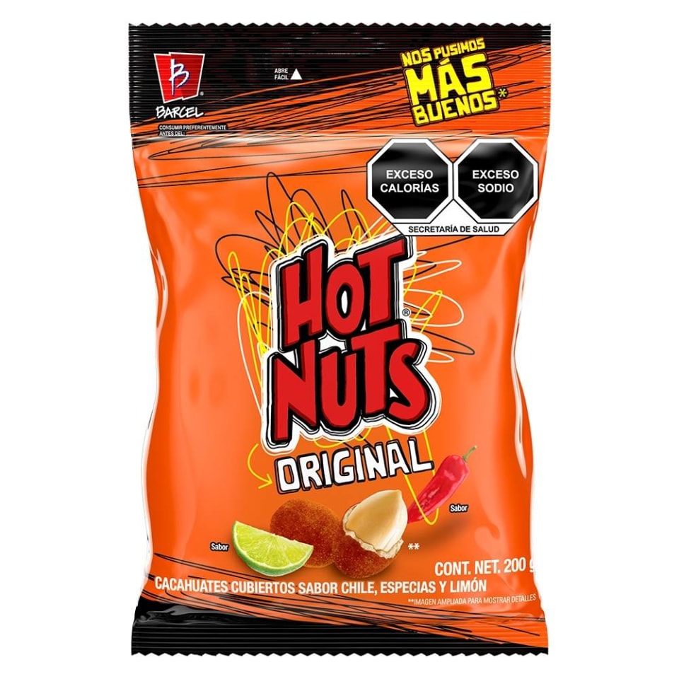 Cacahuates Barcel Hot Nuts Original Cubierto Sabor Chile Y Limón 200 G Walmart 