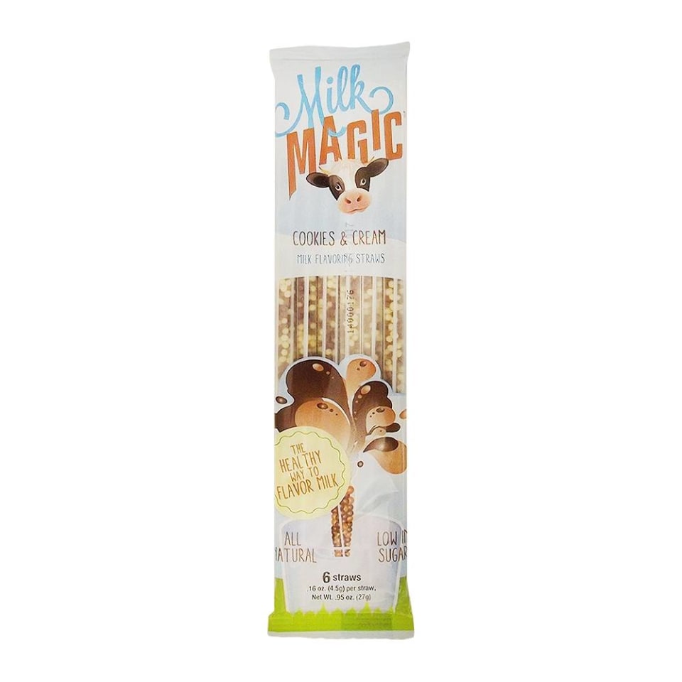 Popote Milk Magic sabor cookies and cream 6 pzas