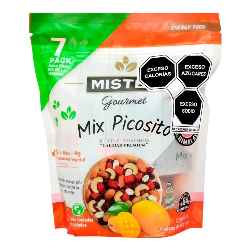 Mix de nueces Mister Gourmet con frutas secas 7 bolsas de 40 g c/u | Walmart