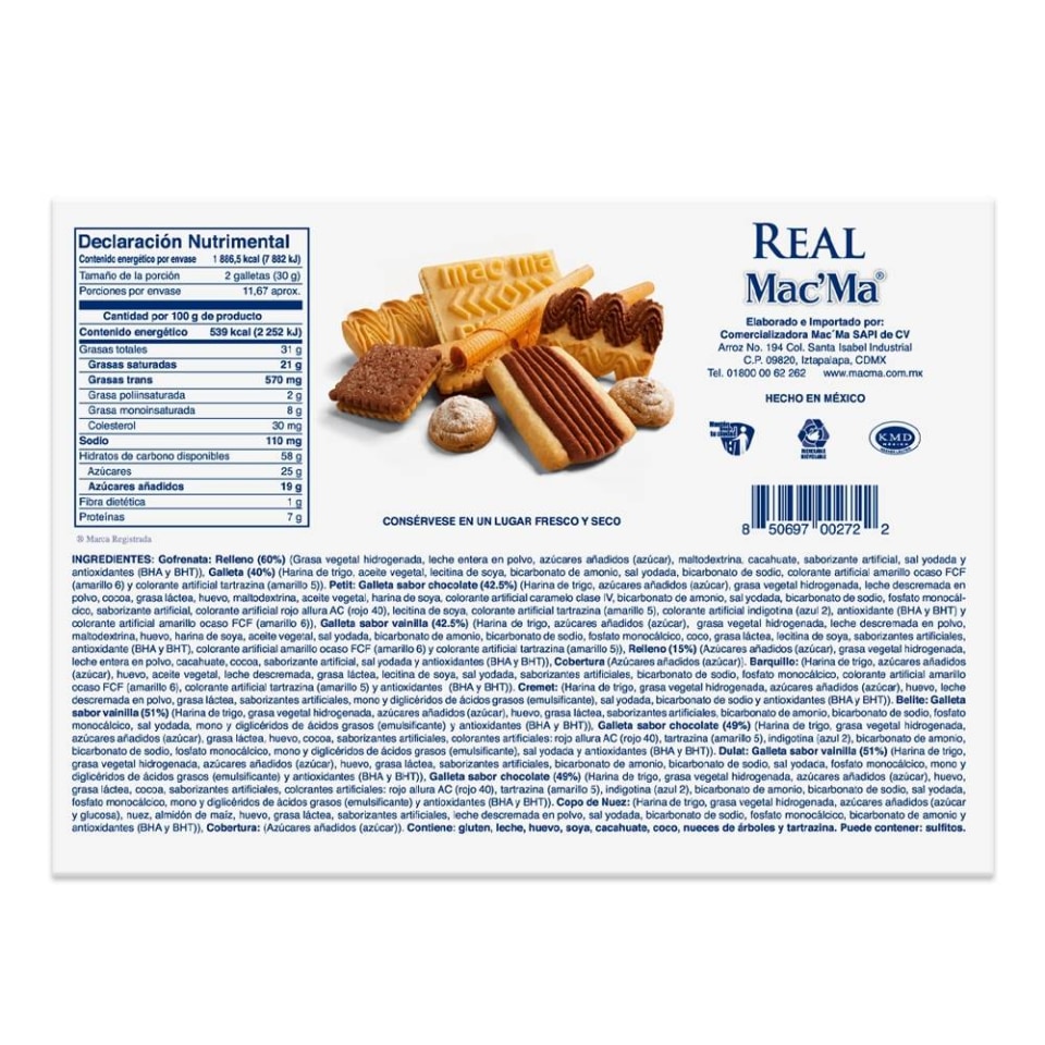 Galletas Mac Ma Real Surtido 350 G Walmart 