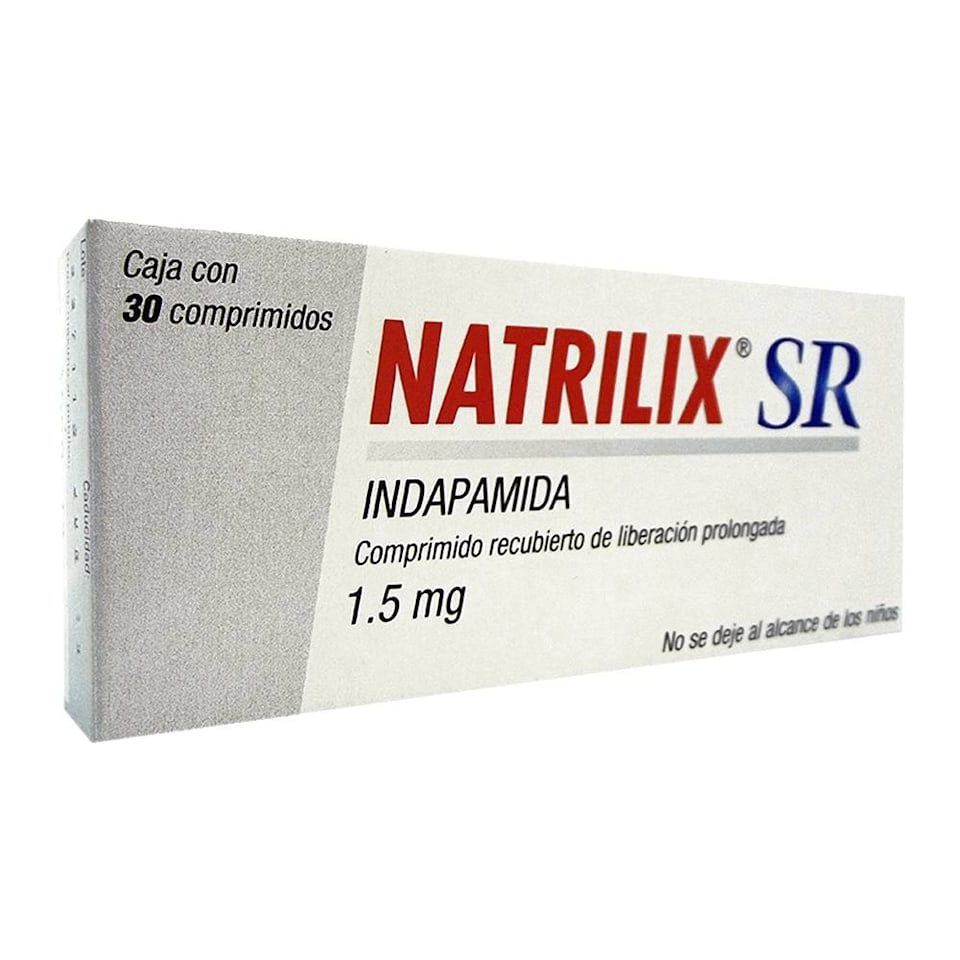 Indapamida natrilix sr 1 5 mg 30 comprimidos walmart